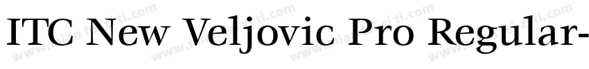 ITC New Veljovic Pro Regular字体转换